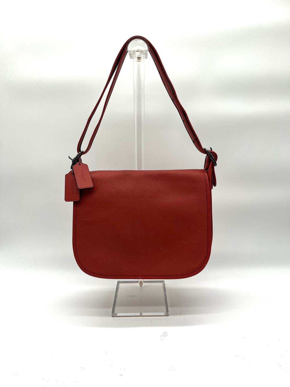 COACH Saddle Bag LIMITED EDITION Anniversary Bag, Red Leather, COA